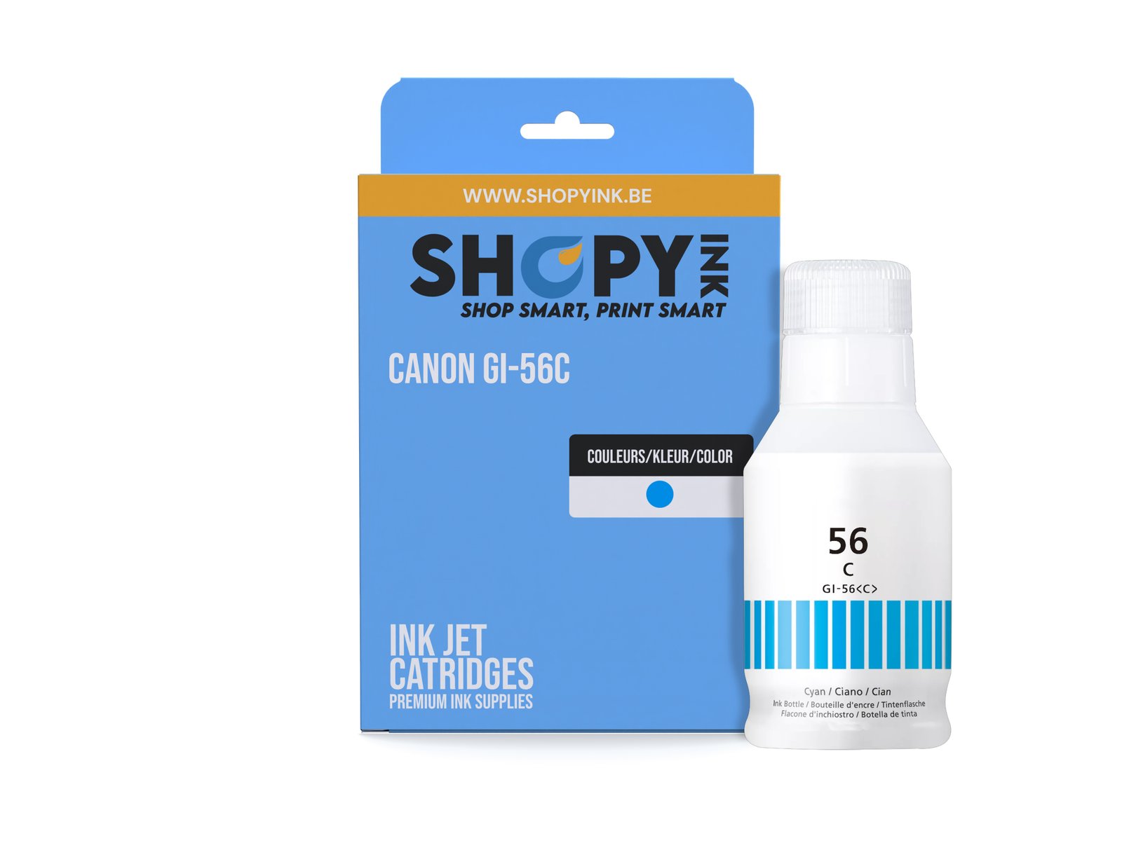 Cartouches compatible Canon GI-56C Cyan