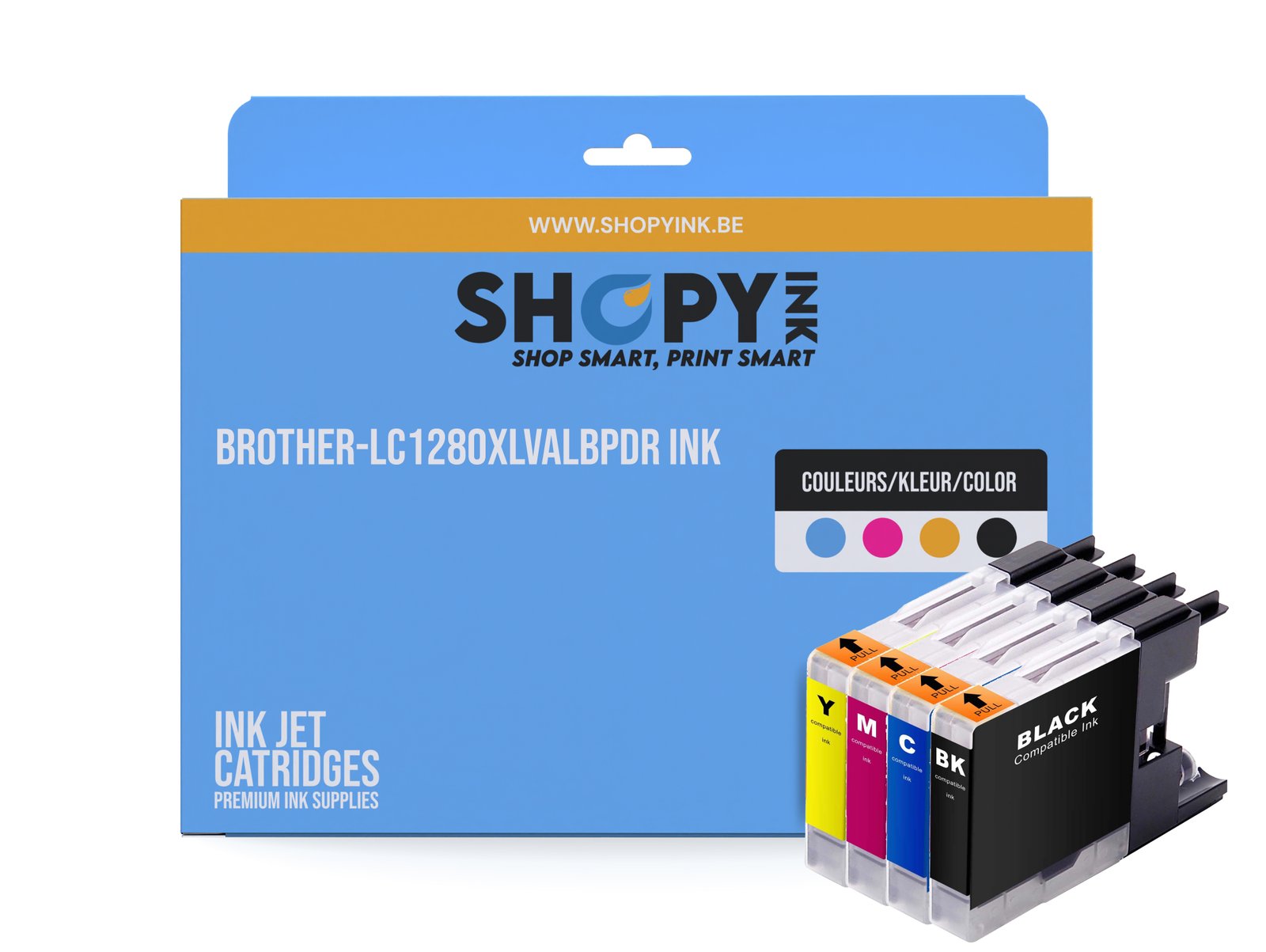 Cartouches compatible Brother-LC1280XLVALBPDR ink (4) c-m-y-bk -LC1280XLVALBPDR