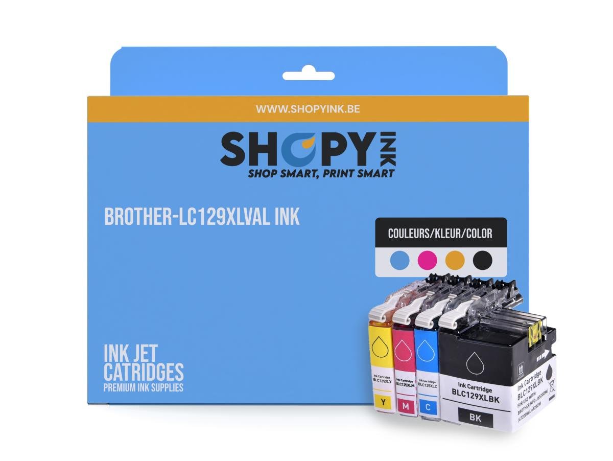 Cartouches compatible Brother-LC129XLVALBPDR ink (4) cmyk -LC129XLVALBPDR