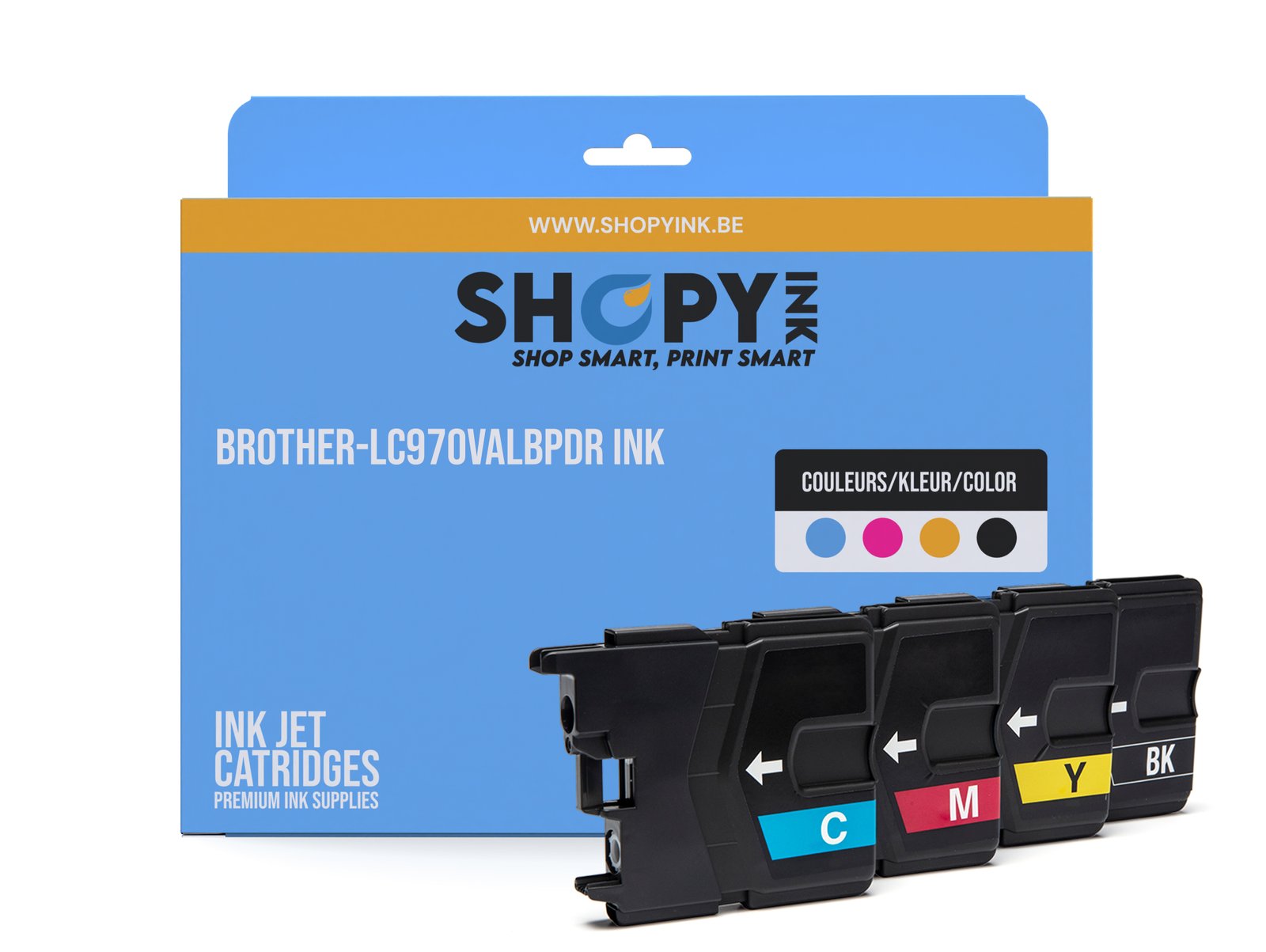 Cartouches compatible Brother-LC970VALBPDR ink (4) cmyk -LC970VALBPDR