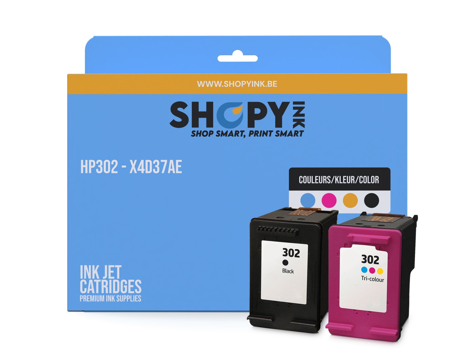 Cartouches compatible - HP302 blk-col - SHY07302 - X4D37AE