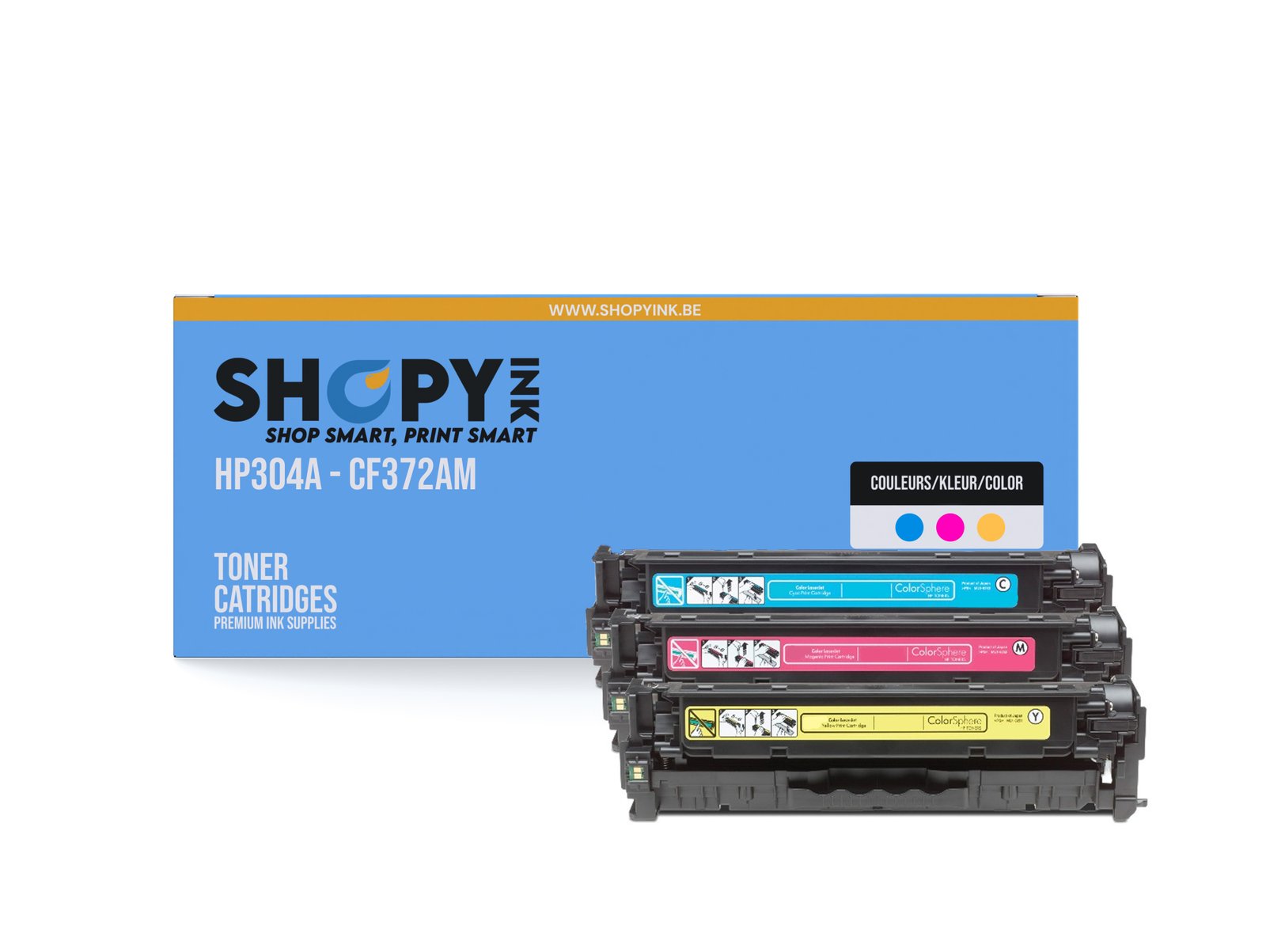 Toner compatible - HP304A cmy - SHY07304A - CF372AM